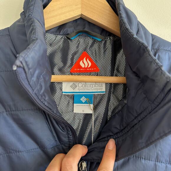 Columbia Quilted Insulated Zip Up Vest Navy S - Picture 3 of 7